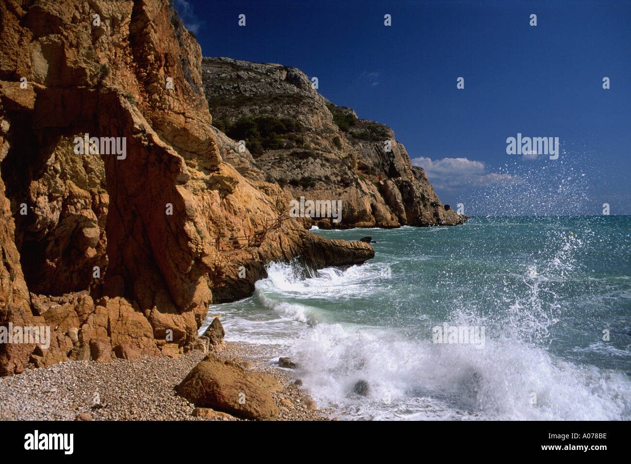 Javea Xabia Strand Costa Blanca Espana Spanien Europa Stockfoto