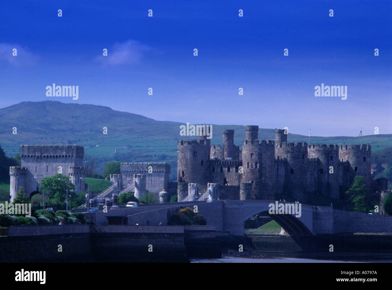 Conway Castle Conwy Conway Gwynedd Nordwales UK Stockfoto
