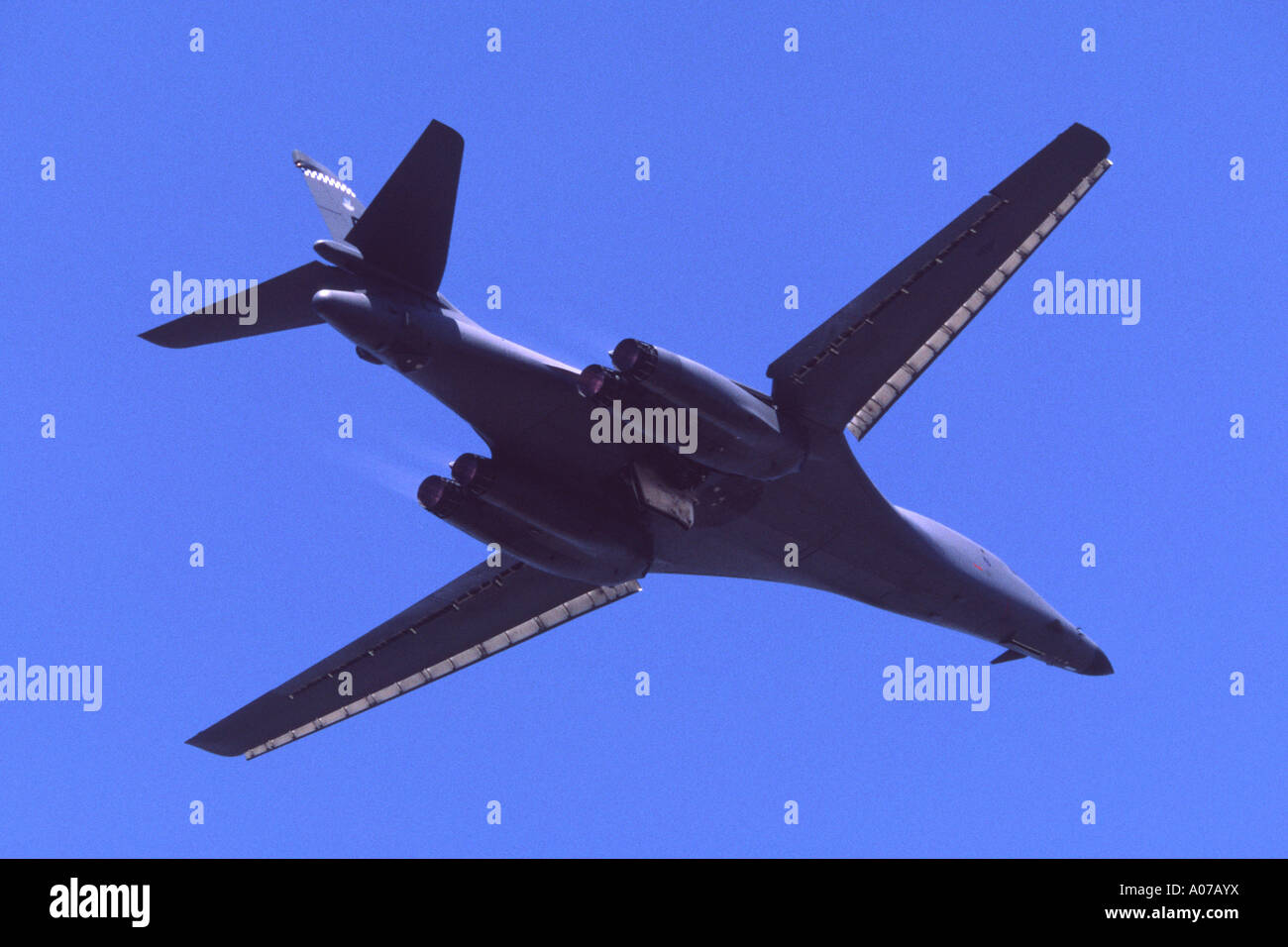 Boeing B-1 b Lancer Jet Bomber von der US Air Force Anzeige bei Fairford RIAT betrieben Stockfoto