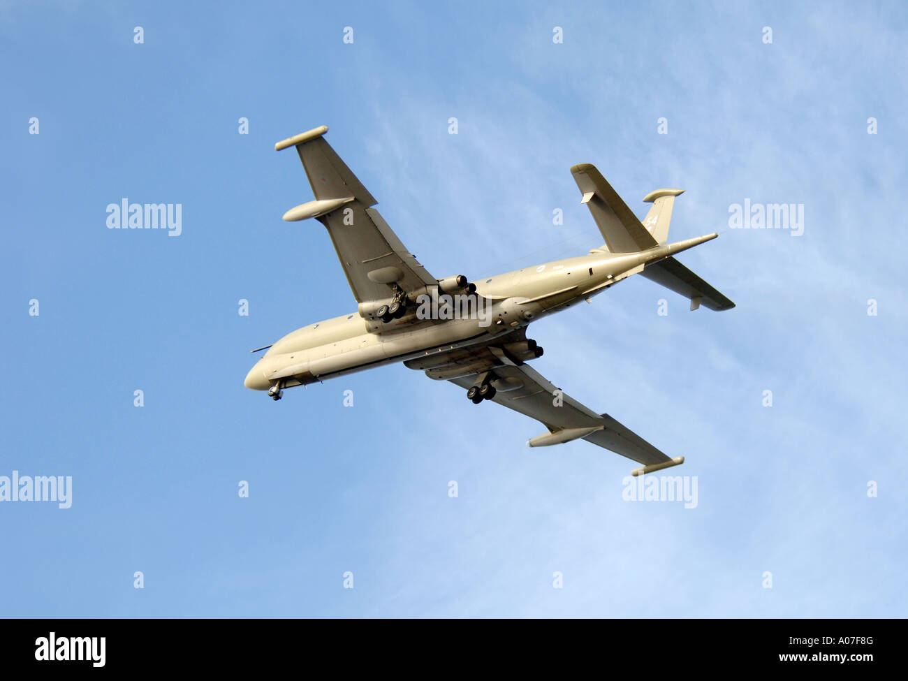 RAF Nimrod HS MR2 bei Take Off RAF Kinloss Morayshire.   XAV 4076-387 Stockfoto