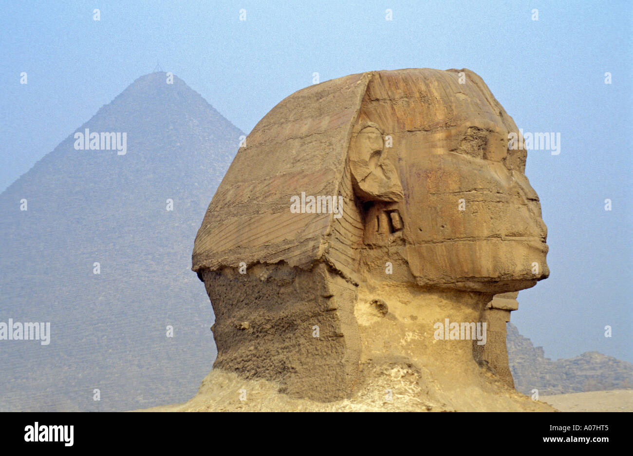 Die Sphinx und die Pyramide von Cheops, Ägypten Stockfoto