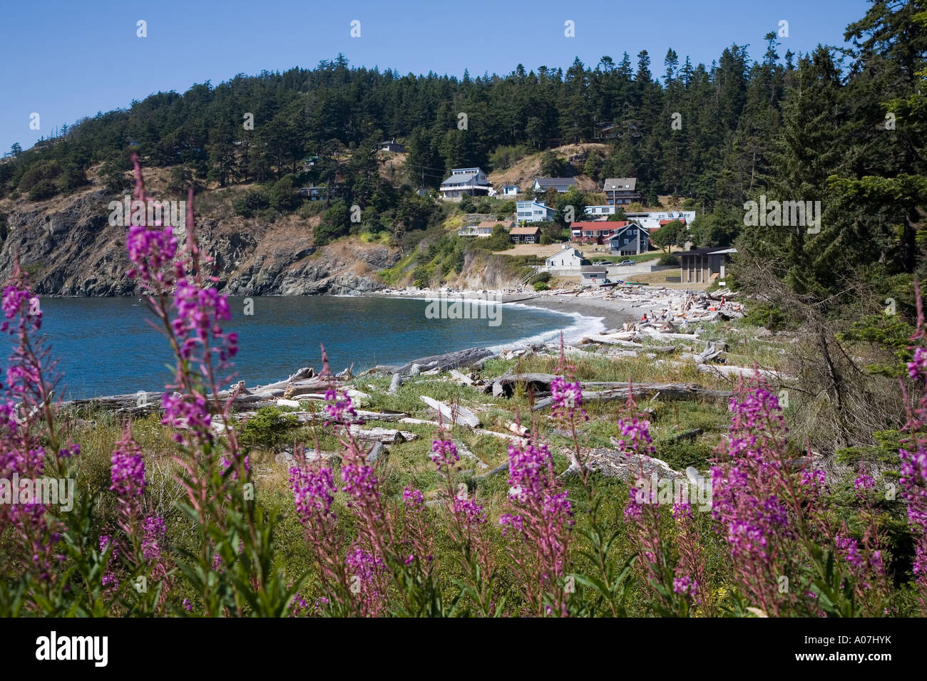 Bucht im Deception Pass State Park Washington State USA Stockfoto