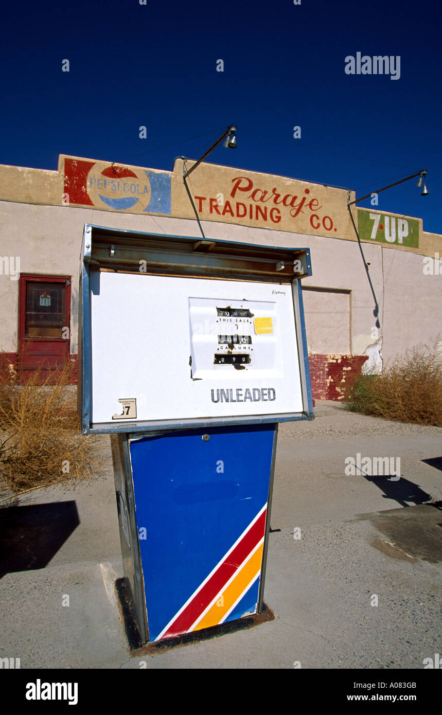 alte Tankstelle auf der historischen Route 66 USA Stockfoto