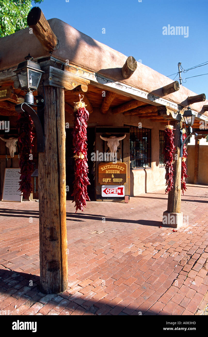 Schaufenster in Santa Fe New Mexico Stockfoto