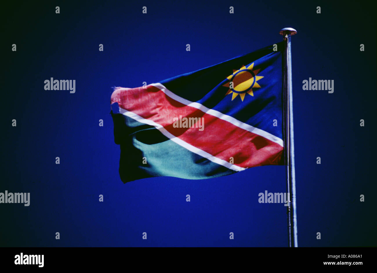 Afrika-Namibia-Flagge von Namibia Stockfoto