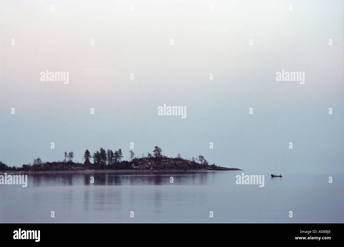 Insel im Ladoga-See Stockfoto