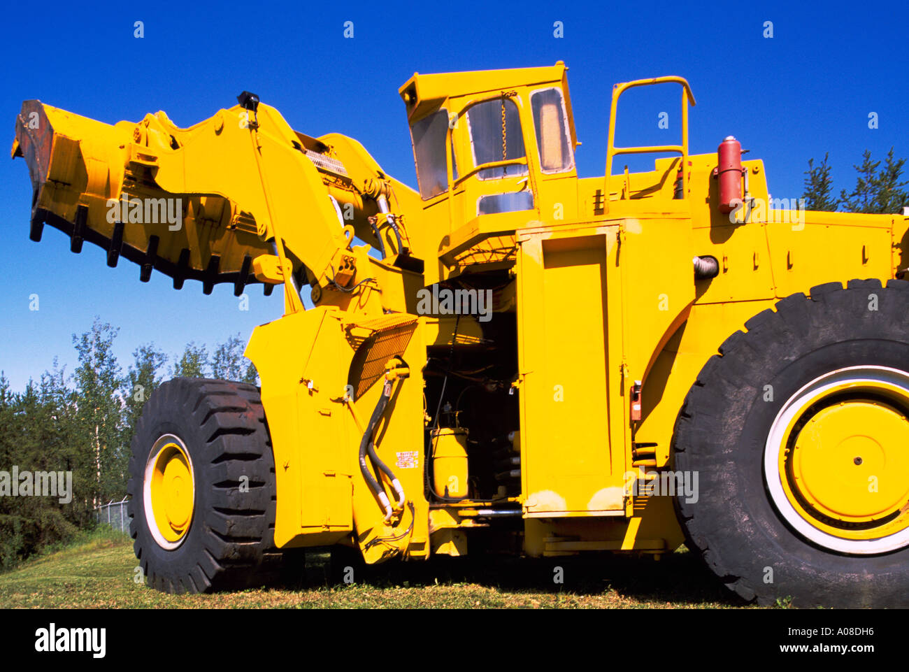 Ein Front-End-Loader im Ölsand Discovery Centre in Fort McMurray Alberta Kanada Stockfoto