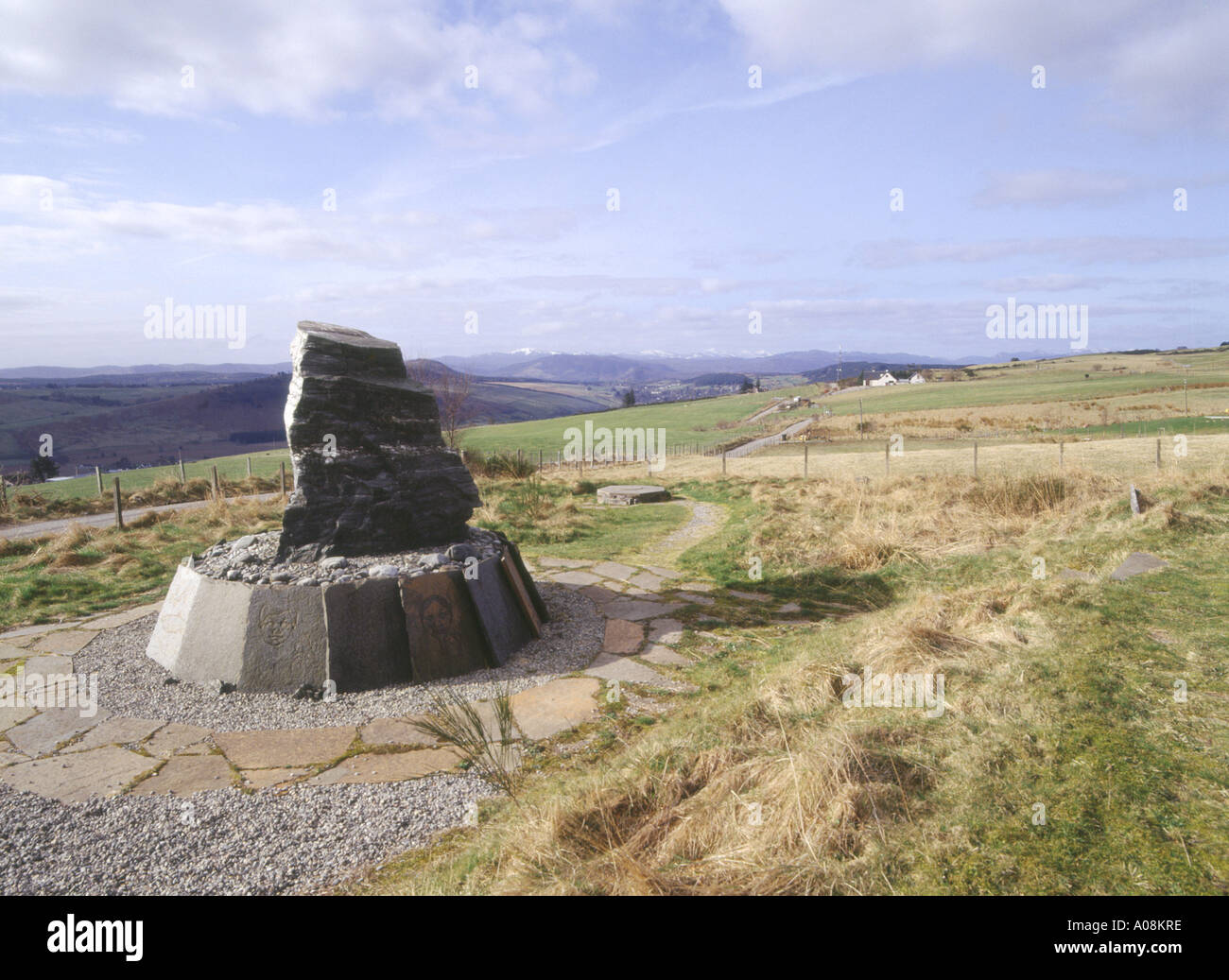 dh Neil Gunn Memorial Höhen BRAE ROSS CROMARTY Denkmal Rock-und Tal Stockfoto