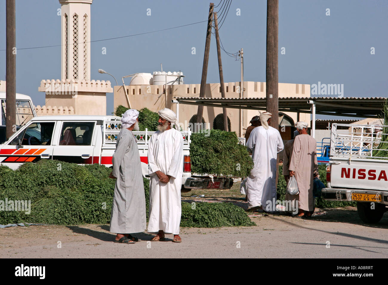 Oman-Markt für DM Fort in Barka, Markt vor Fort Barka Stockfoto