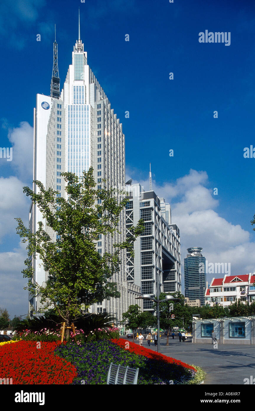 Shanghai, Pudong, hohe Aufstieg Gebäude Stockfoto