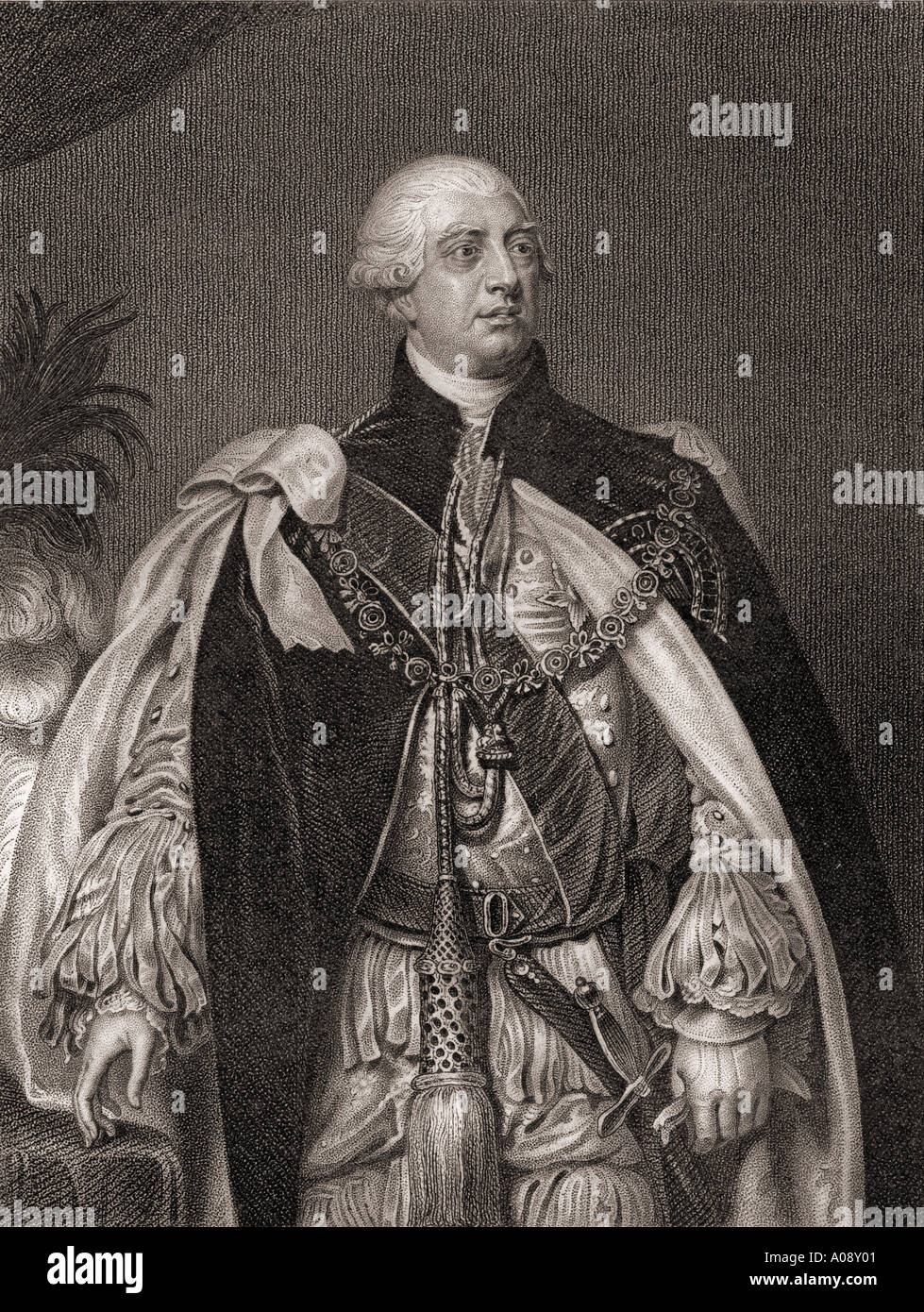 Georg III., 1738 - 1820. Georg Wilhelm Friedrich, König von Großbritannien und Irland und König von Hannover. Stockfoto