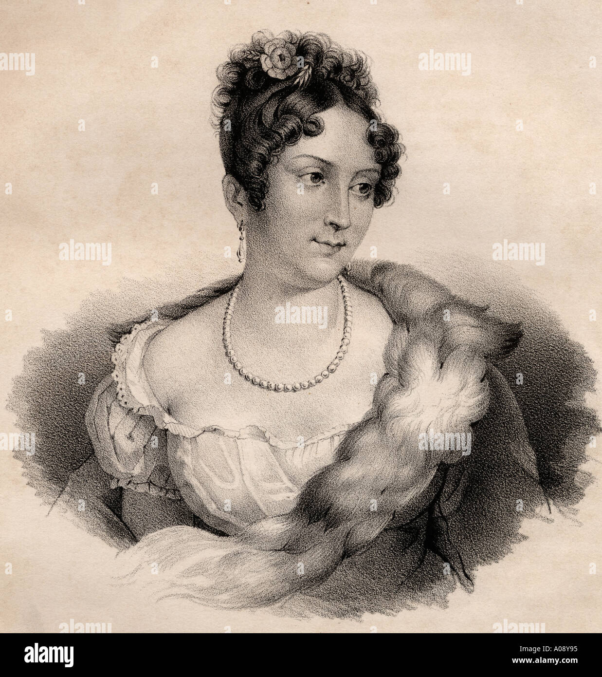 Mademoiselle Mars, (Anne Françoise Hyppolyte Boutet Salvetat)) 1779-1847. Die französische Schauspielerin an der Comédie Française Stockfoto