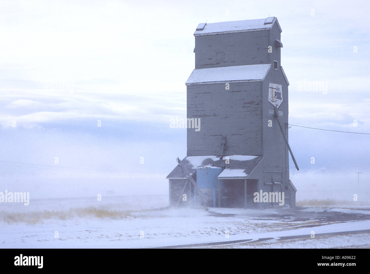 Getreidesilo in Alberta Stockfoto