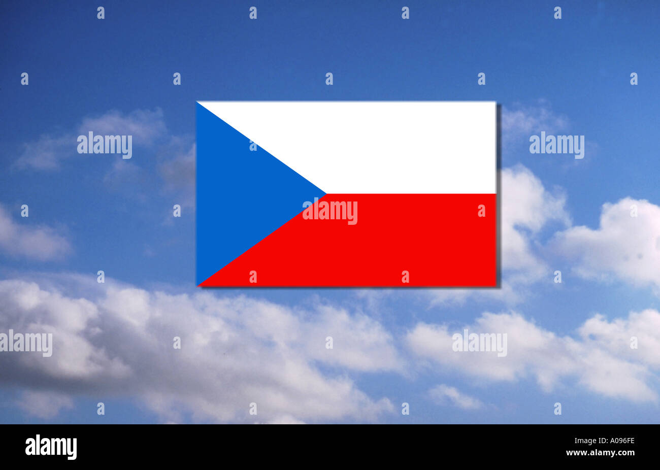 Flagge der Tschechischen Republik Europa Stockfoto