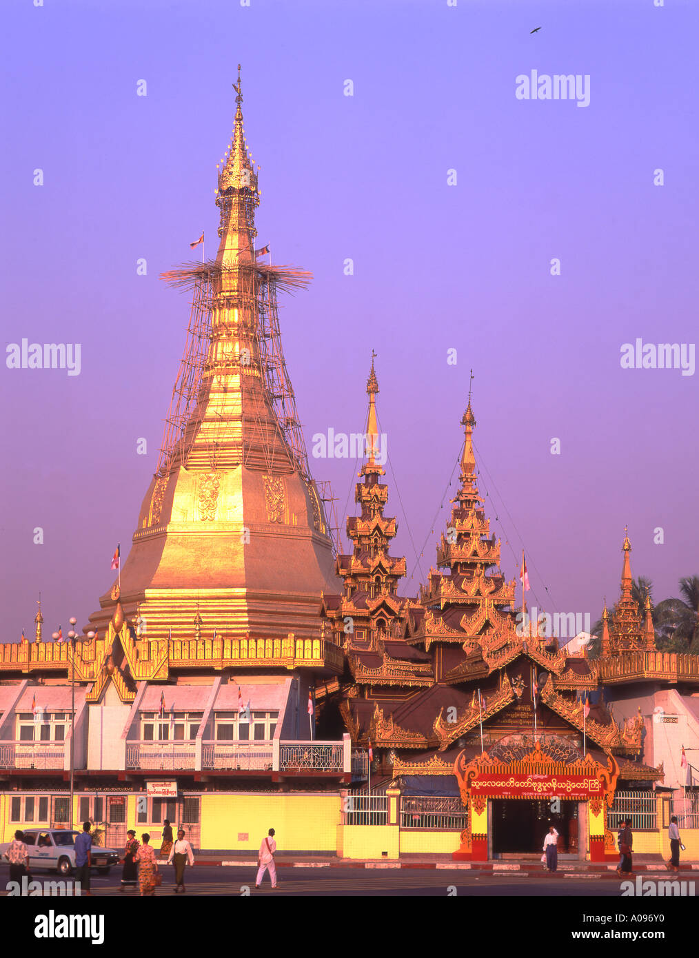 Myanmar-Yangon-Sule-Pagode Stockfoto