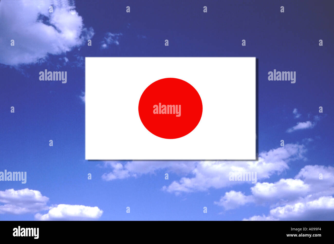 Flagge von Japan Stockfoto