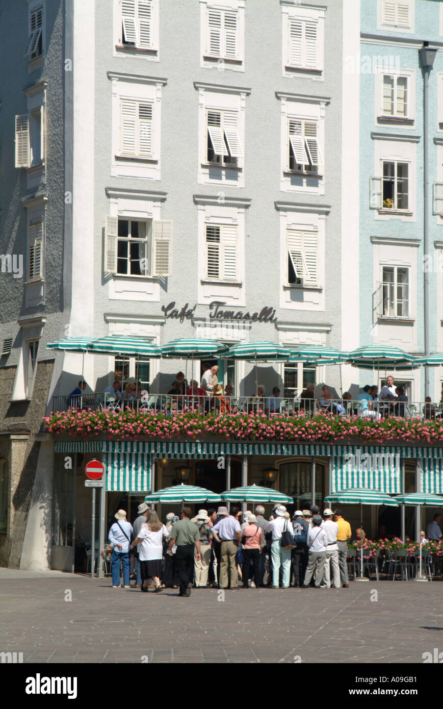 Cafe Tomaselli Alter Markt Salzburg Österreich Stockfoto