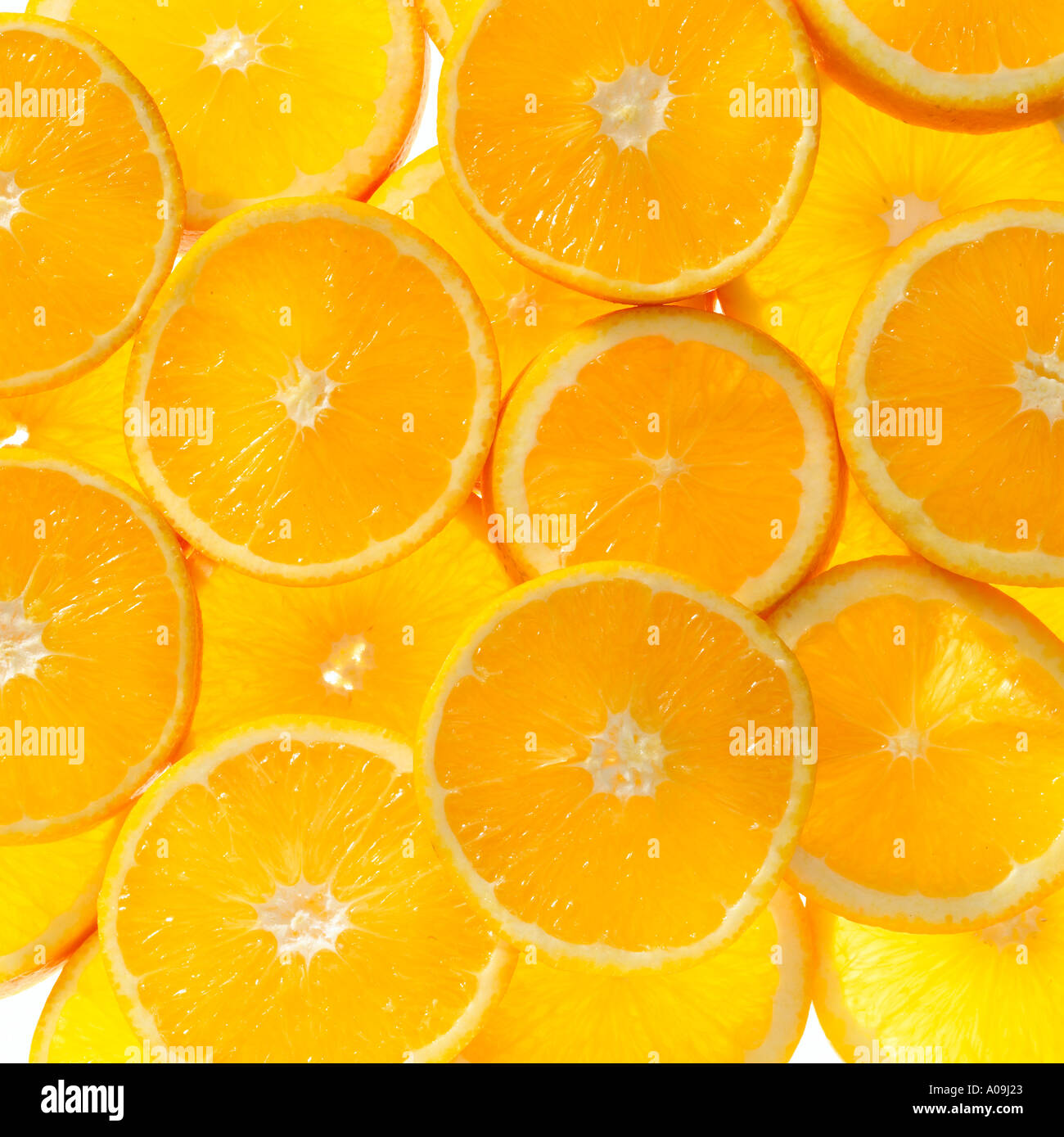 Orange Zitronenscheiben voll bluten Keywords Obst Stillleben Stockfoto