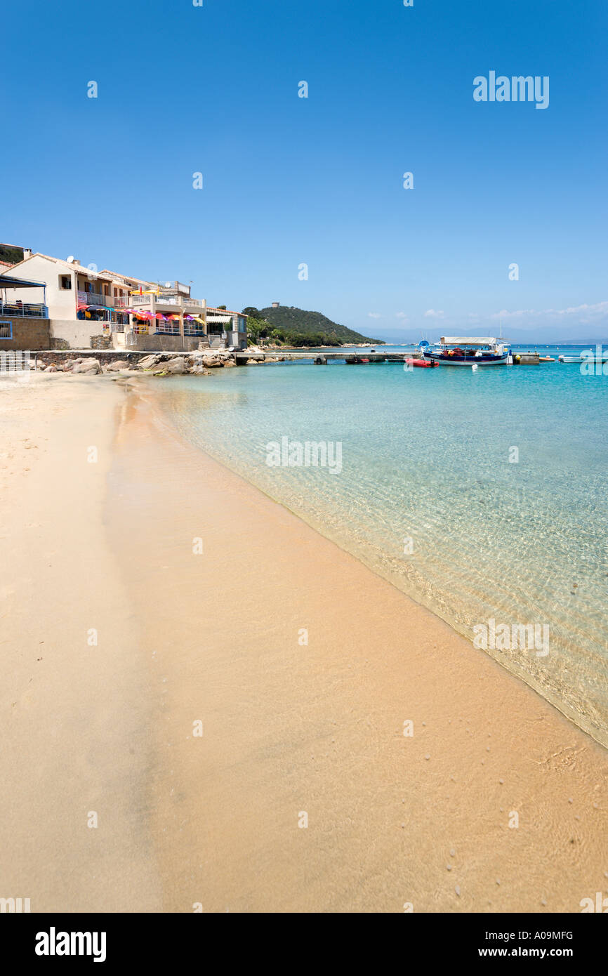 Der Strand von Campomoro, in der Nähe von Propriano, Golf von Valinco, Korsika, Frankreich Stockfoto