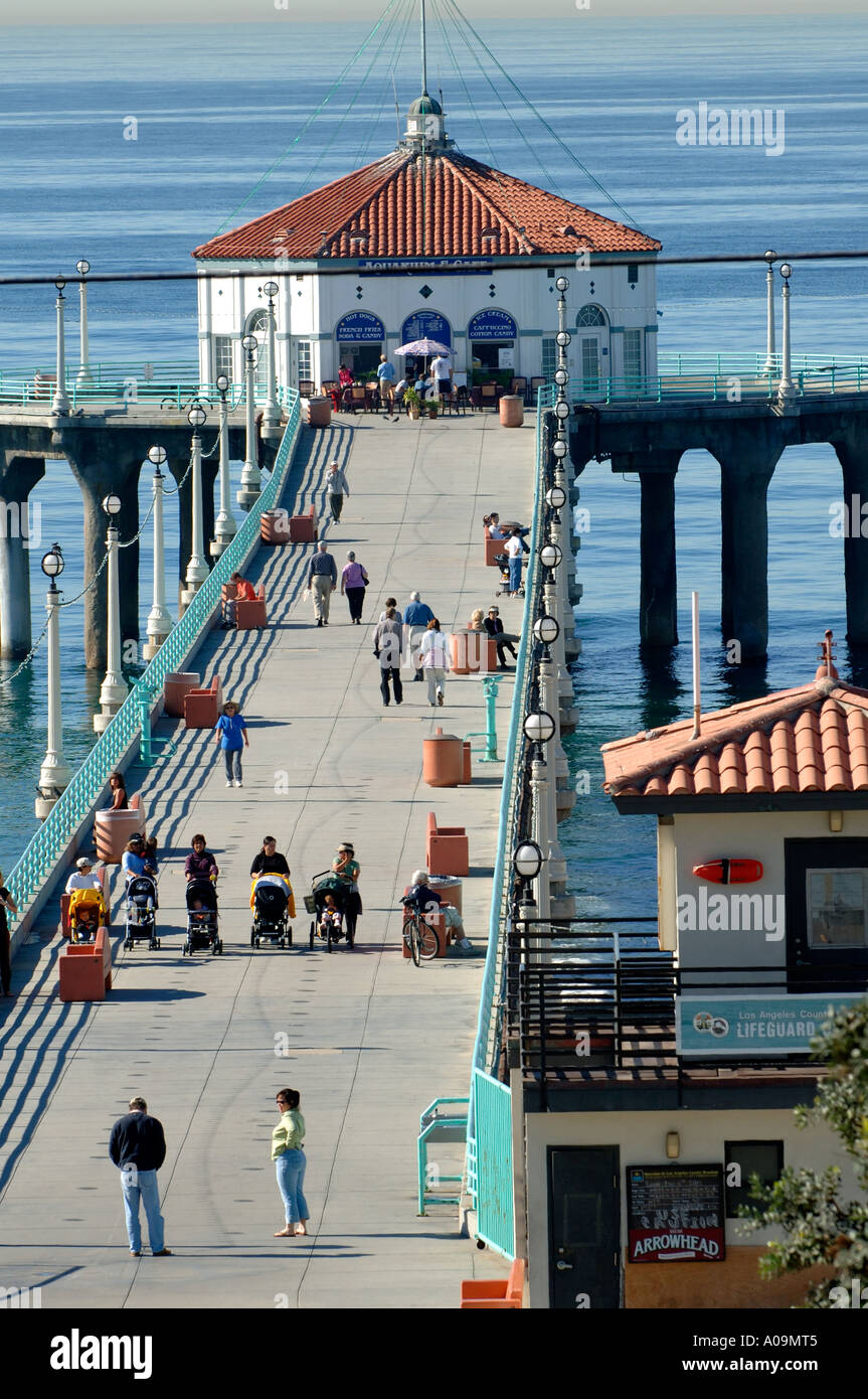 Kalifornien Manhattan Beach Pacific Coast Highway Municipal Pier Stockfoto