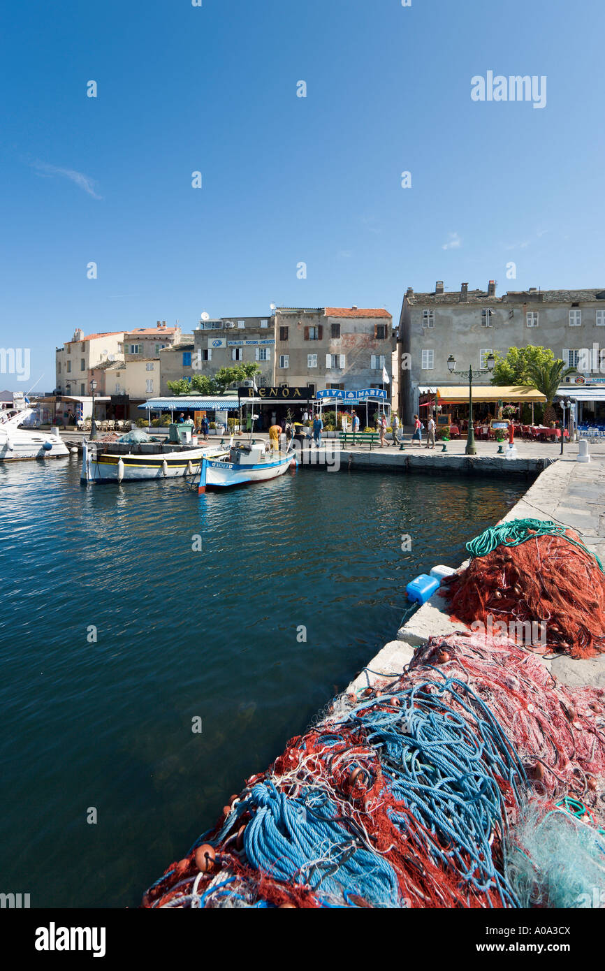 Hafen in St. Florent, Nebbio, Korsika, Frankreich Stockfoto