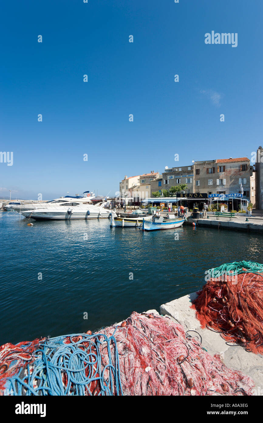 Hafen in St. Florent, Nebbio, Korsika, Frankreich Stockfoto