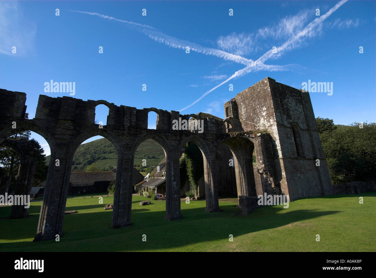 Llantony Priorat Gwent Mitte Wales Stockfoto