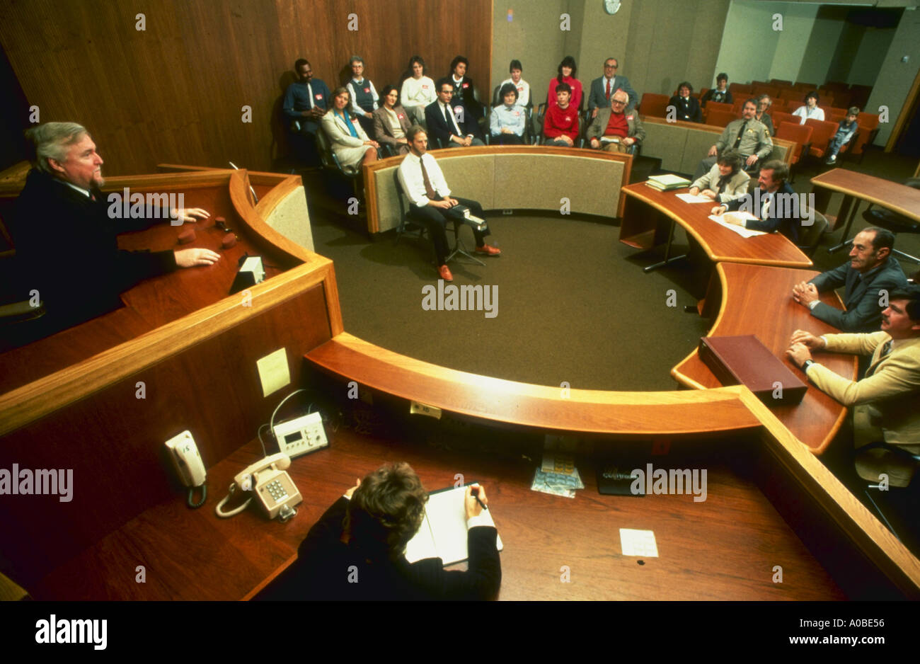 Gerichtssaal-Szene in Rockville Maryland wir haben umfangreiche Berichterstattung von anderen Gericht-Aktivitäten Stockfoto