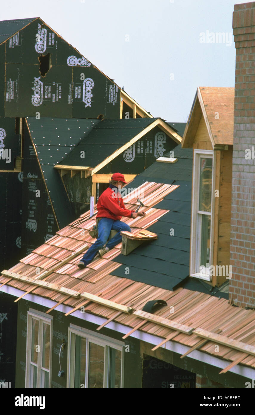 Harry Walters neues Zuhause im Montgomery County Maryland Dach aufsetzen Stockfoto