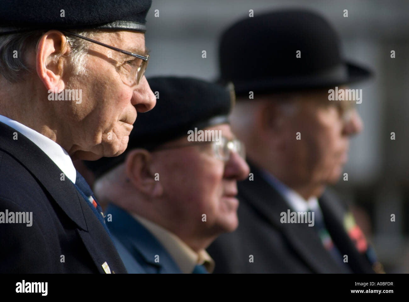 Ex-Soldaten auf den Gedenktag Sonntag parade London England UK Stockfoto