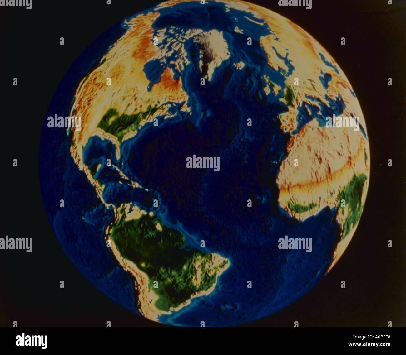 NASA Weltraum Blick auf die Erde Stockfoto