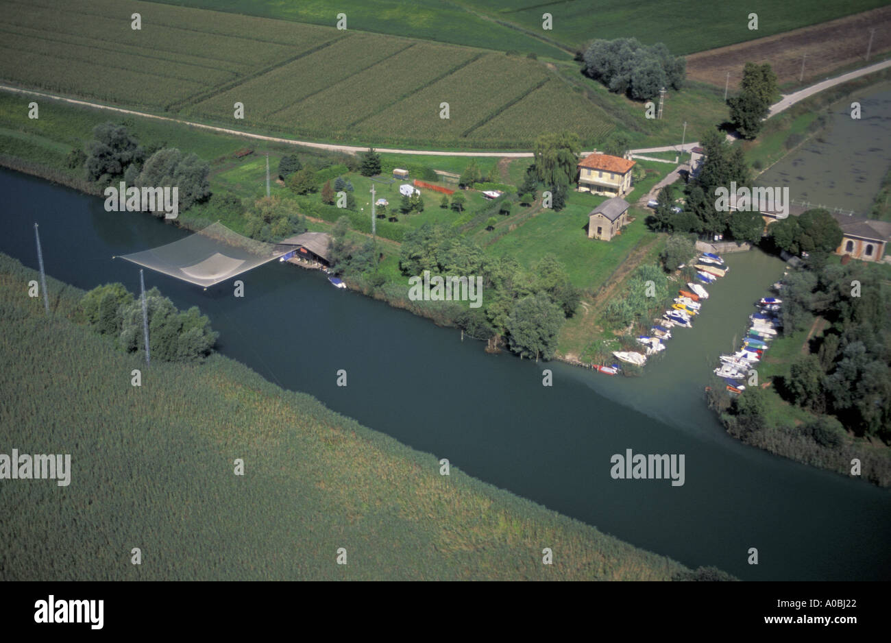 Luftbild Marano Lagunare Friaul-Julisch Venetien-Italien Stockfoto