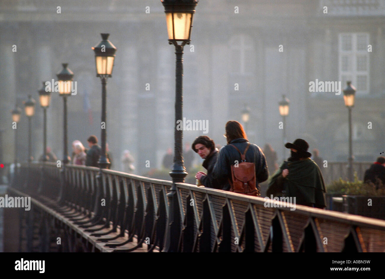 Brücke Pont des Arts Seine Paris Frankreich Stockfoto