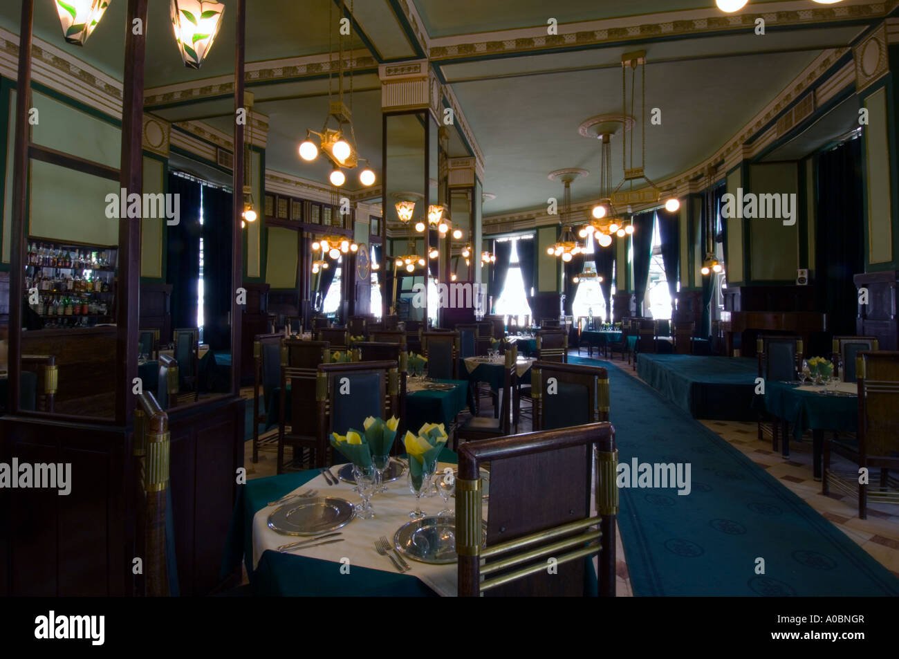 Europa-Rumänien Banat Timisoara Lloyd Restaurant am Piata Victoriei Stockfoto