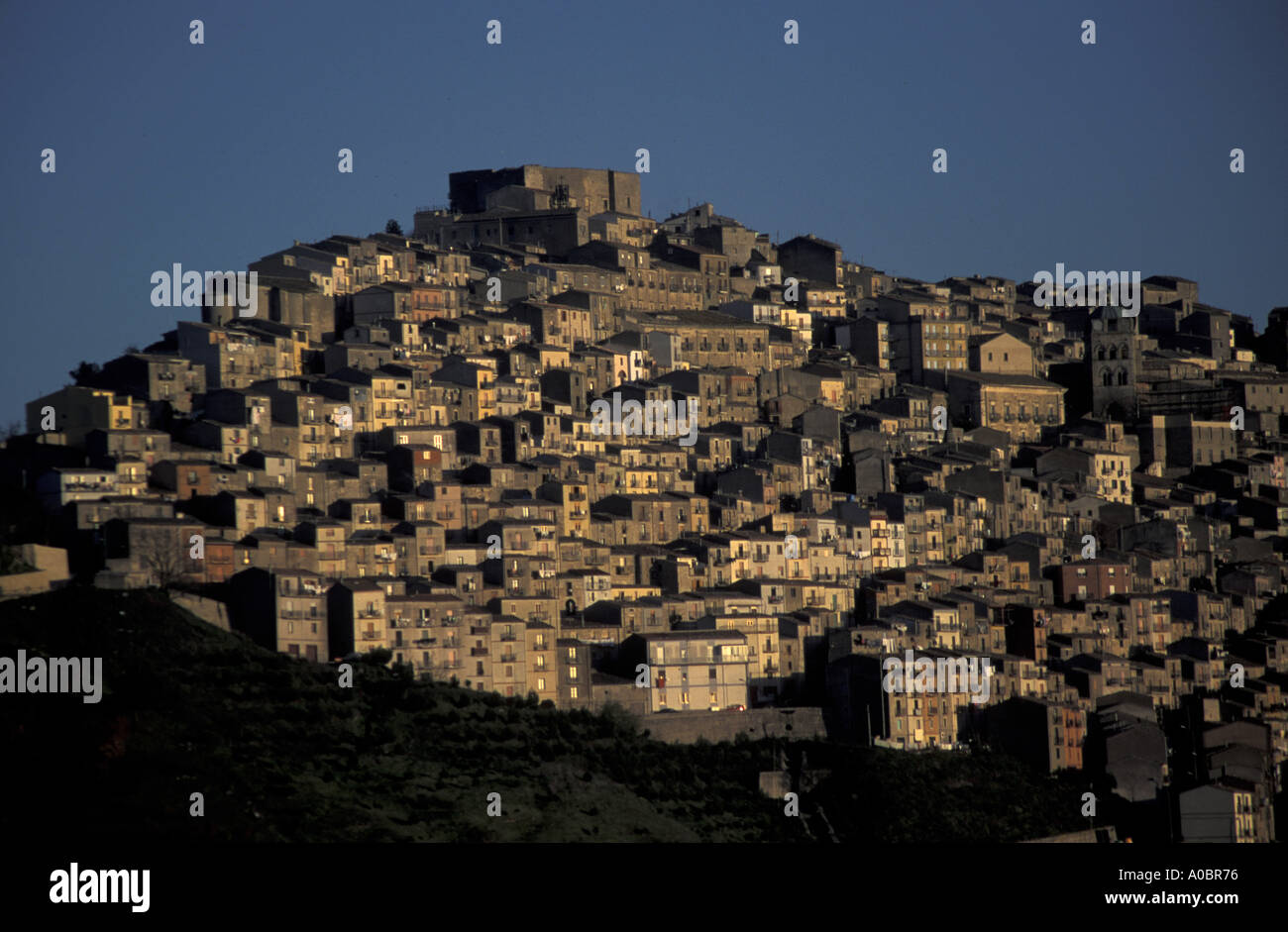 Stadtbild Gangi Sizilien Italien Stockfoto