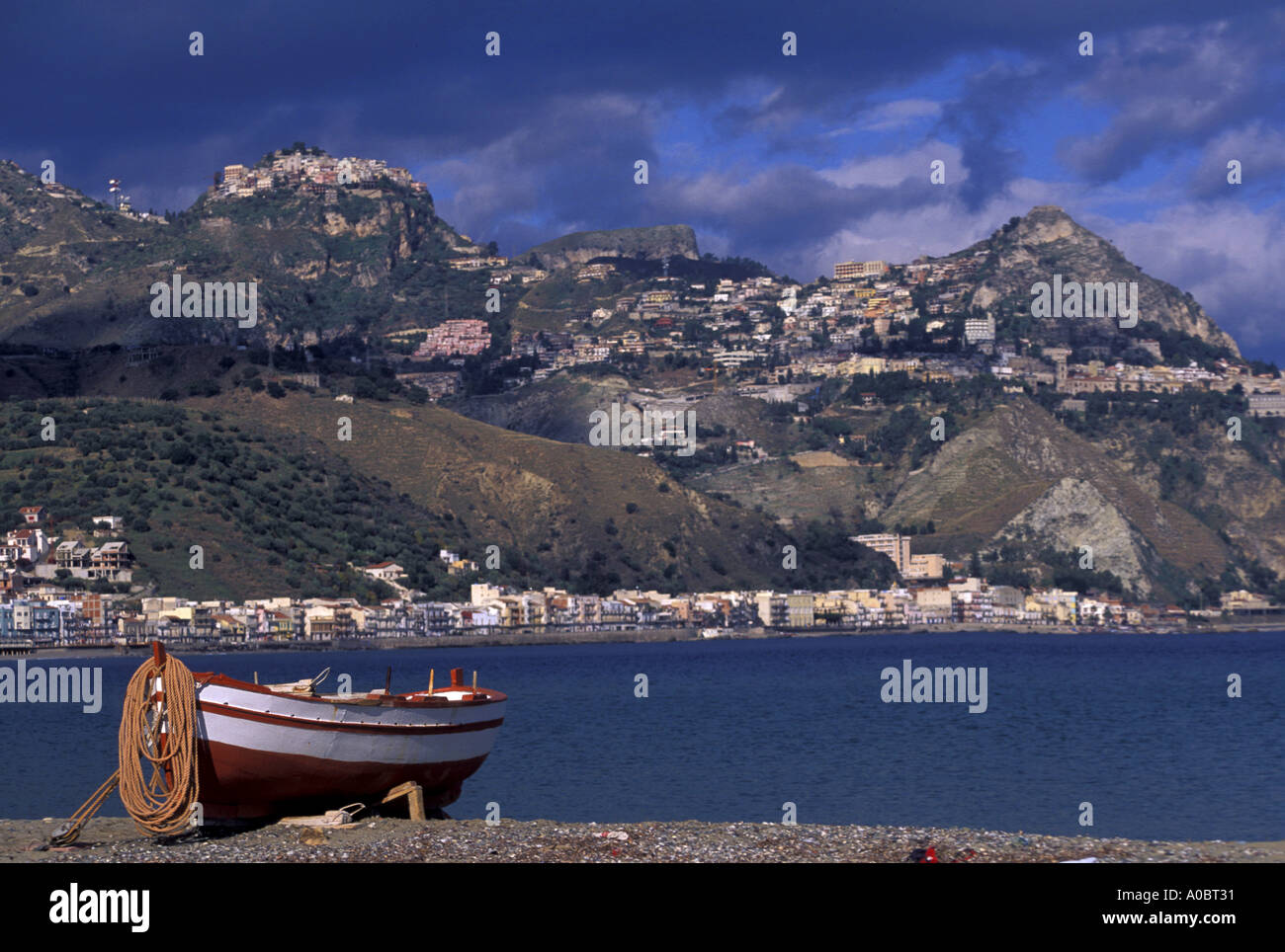 Giardini Naxos Sizilien Italien am Meer Stockfoto