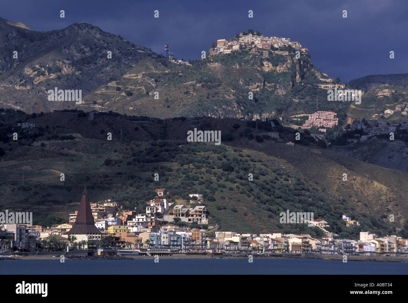 Seaside Giardini Naxos und Taormina Sizilien Italien Stockfoto