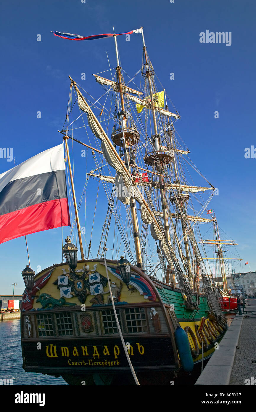 1999 die Replik von 1703 russische Fregatte "Shtandart" im Hafen von Kopenhagen, Dänemark Stockfoto