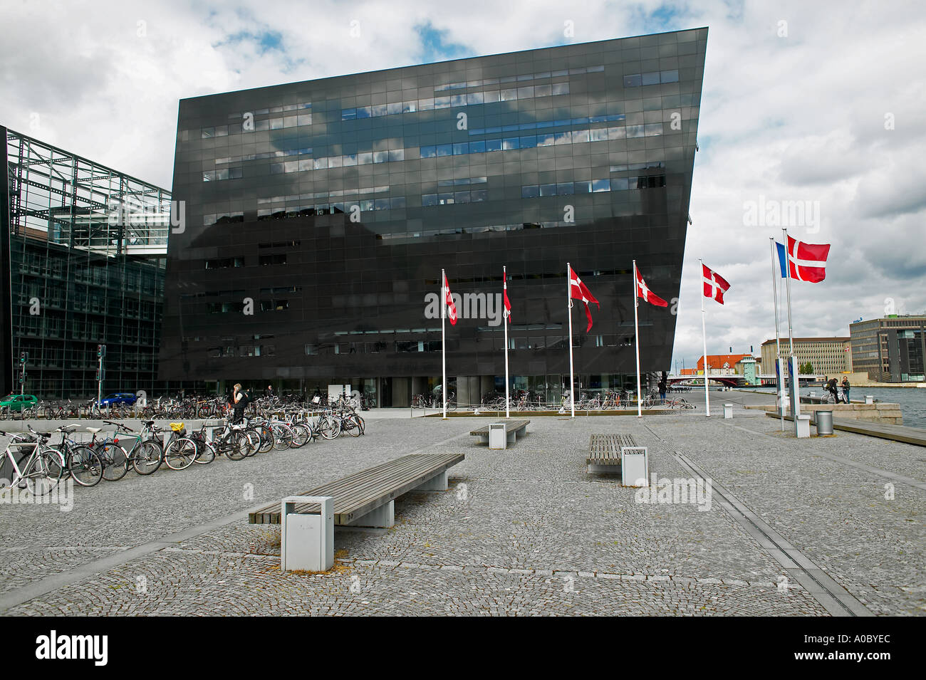 "Black Diamond" Königliche Bibliothek Erweiterung Gebäude, Kopenhagen, Dänemark Stockfoto