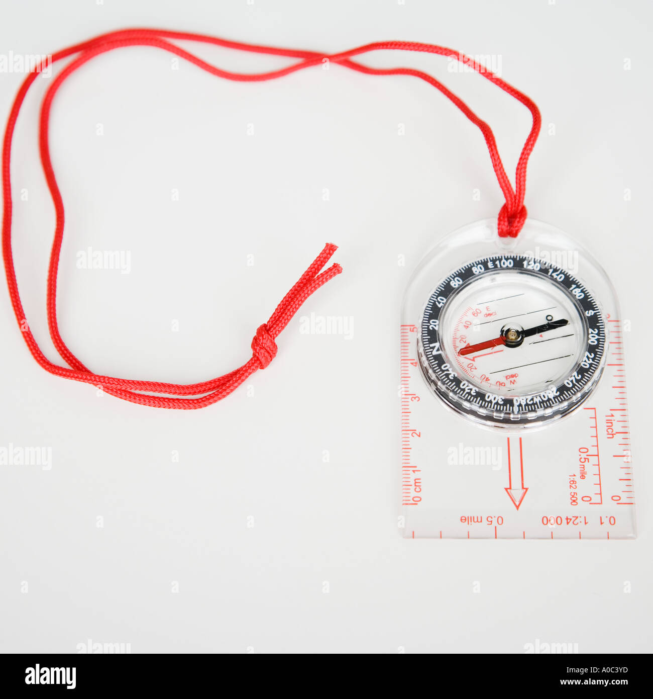 Stillleben mit Kompass Stockfoto