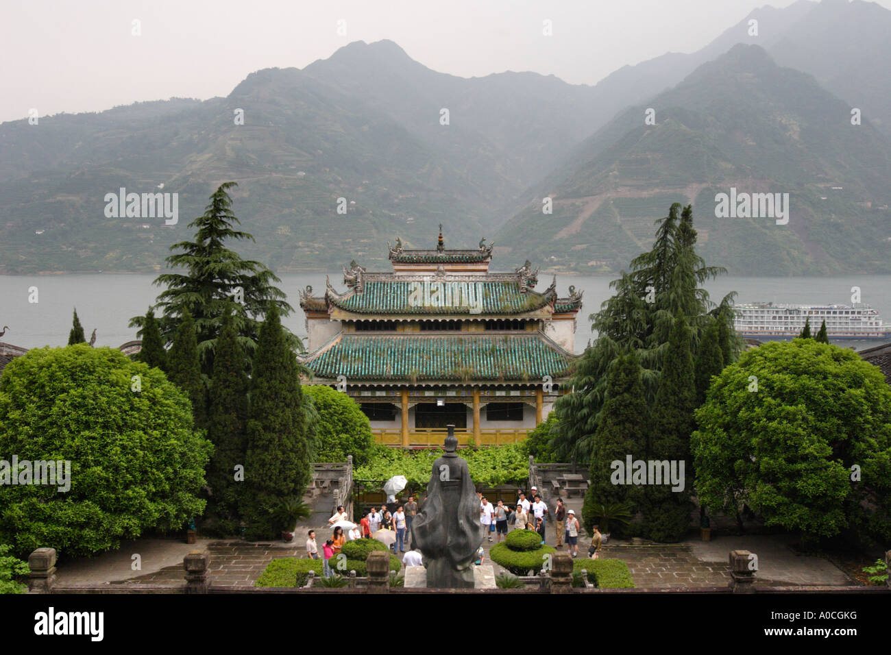 Stop-Kreuzfahrt auf der drei-Schluchten, Yangzi-Fluss, China Stockfoto