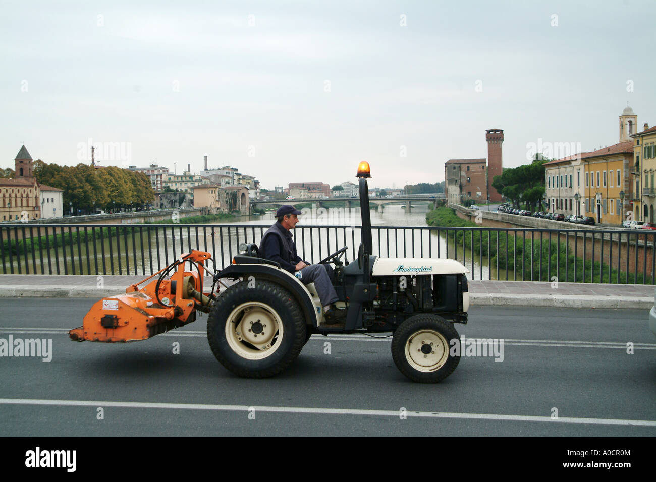 Lamborghini Traktor in Italien Stockfoto
