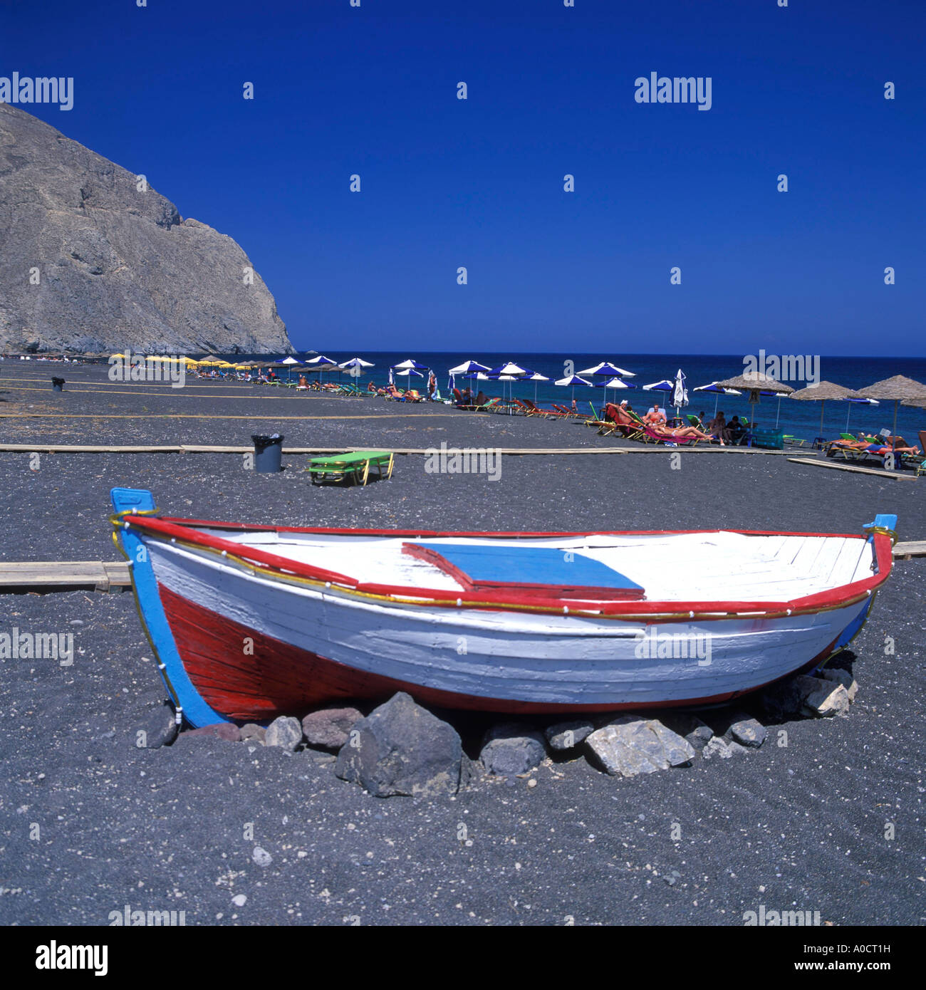 PERISSA SANTORINI GRIECHENLAND Stockfoto