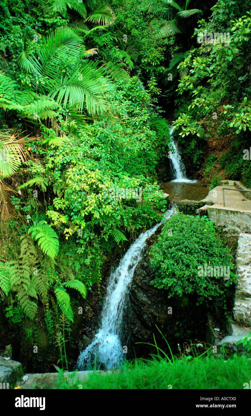 La Fuente Dominikanische Republik natürlicher Wasserfall Stockfoto
