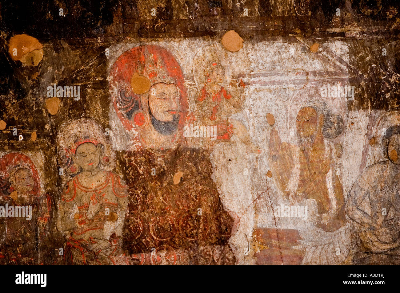 Stock Foto von antiken Wandmalereien an den Wänden der Pahtothamya Tempel in Bagan in Myanmar 2006 Stockfoto