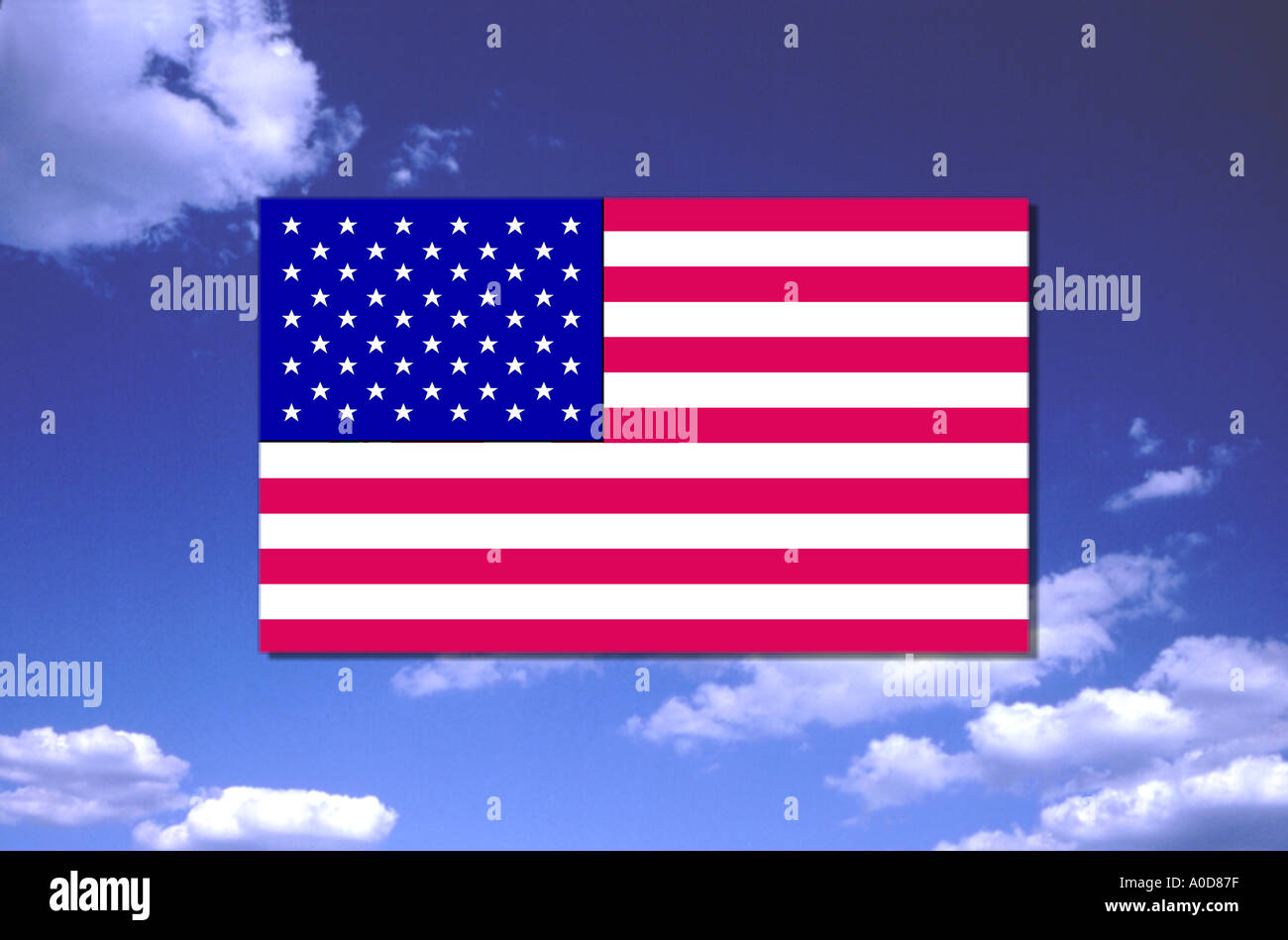 FLAGGE VON AMERIKA VEREINIGTE STAATEN FLAGGE STARS AND STRIPES Stockfoto