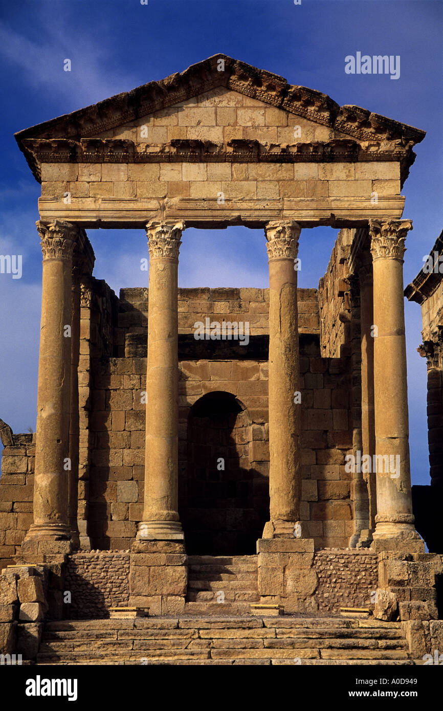 Tunesien, Sbeitla, römische Ruinen Stockfoto