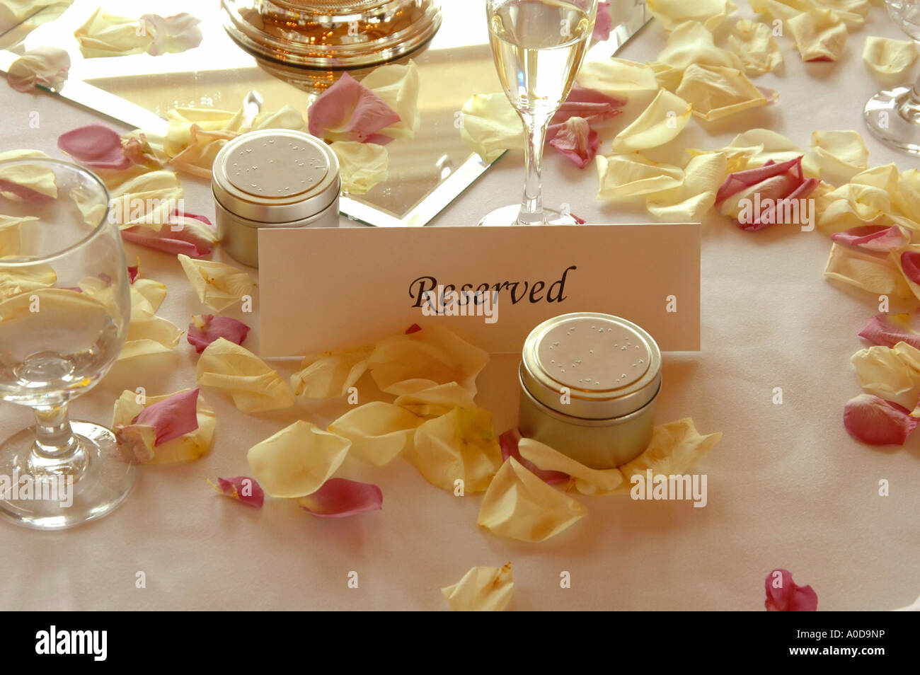 Die Bräute-Tabelle Stockfoto