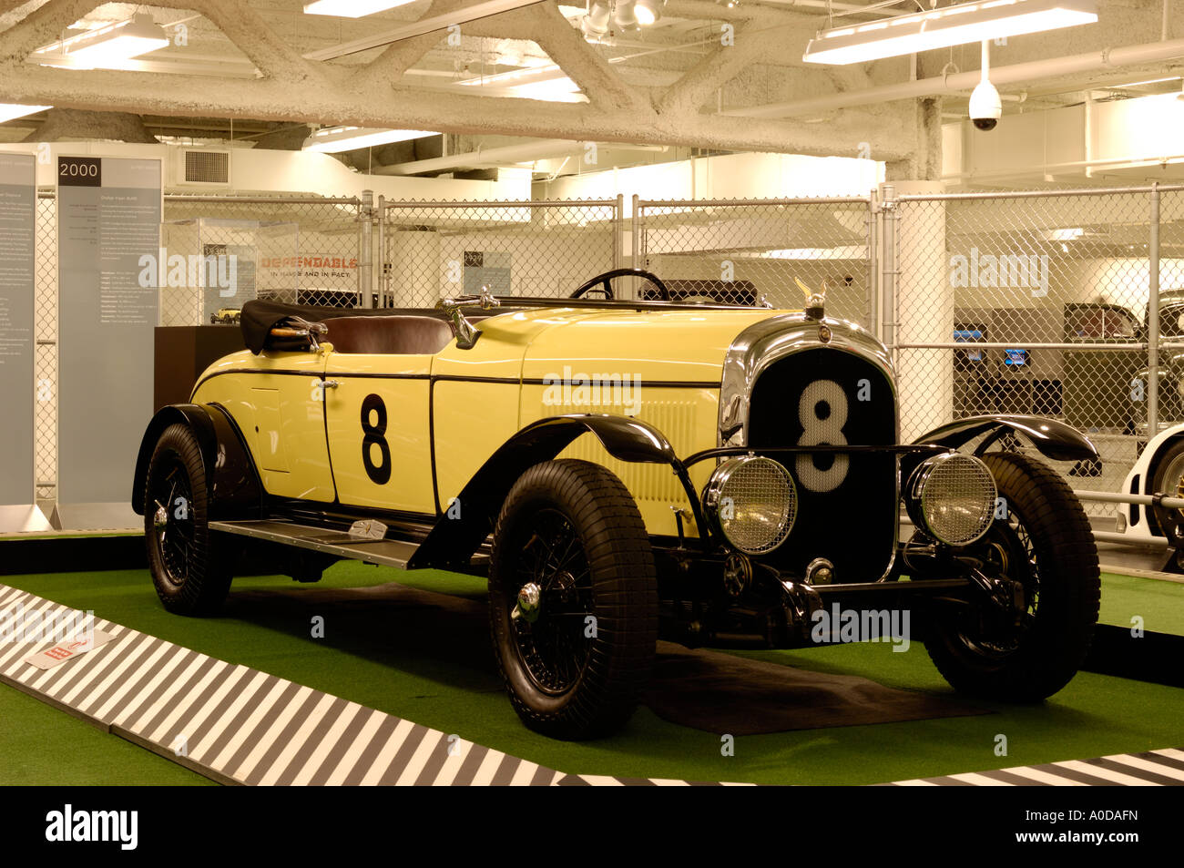 1928 Chrysler Modell 72 Le Mans Racer Replica im Walter P Chrysler Museum in Auburn Hills, Michigan Stockfoto