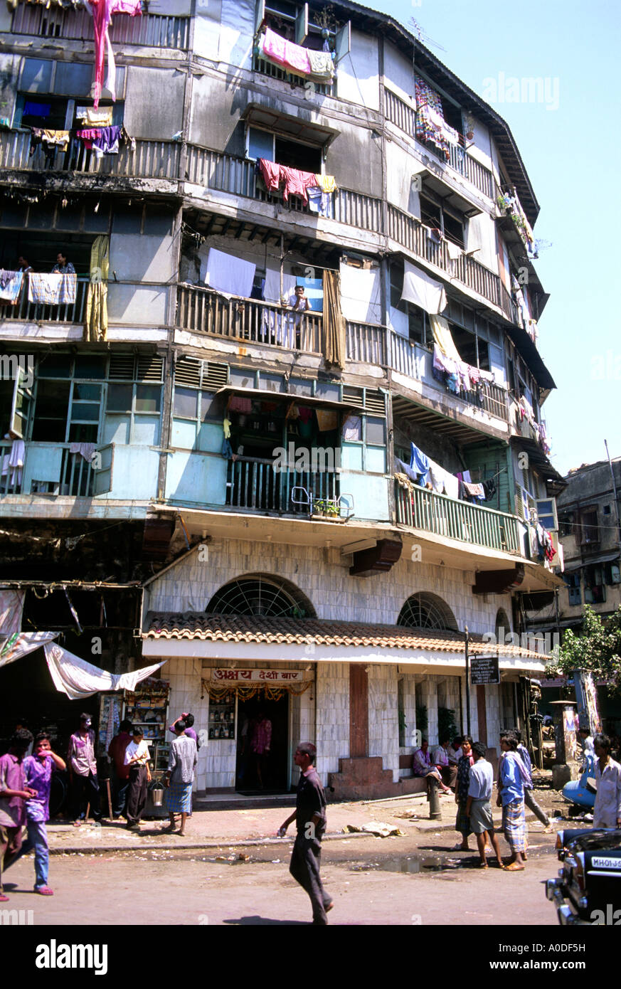 Überfüllten Wohnungen in Mumbai Bombay Indien Stockfoto